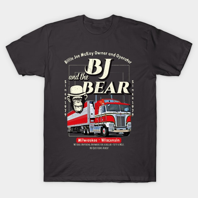 BJ & The Bear Trucking Company T-Shirt by Alema Art